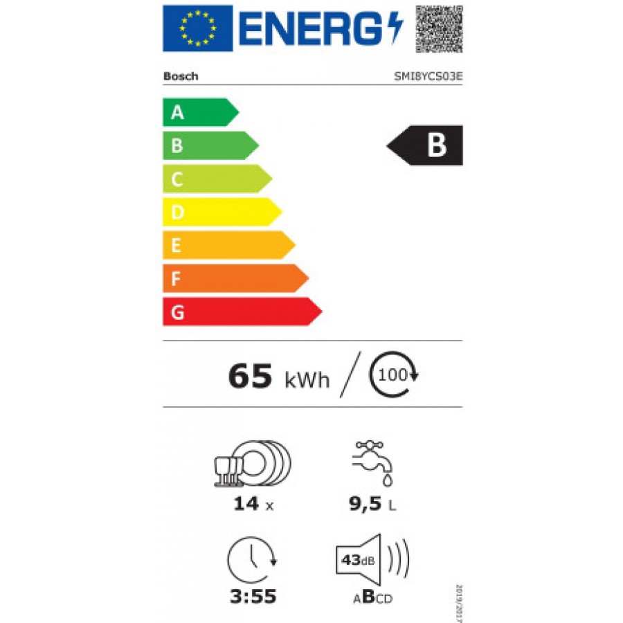 Bosch SMI8YCS03E Πλυντήριο Πιάτων Εντοιχιζόμενο με Wi-Fi Π59.8xΒ57.3xY81.5εκ. Bosch SMI8YCS03E Πλυντήριο Πιάτων Εντοιχιζόμενο με Wi-Fi Π59.8xΒ57.3xY81.5εκ.